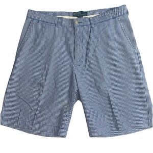 Vintage Polo Ralph‎ Lauren Shorts Mens 34 Blue Gingham Check 9" Inseam Classic